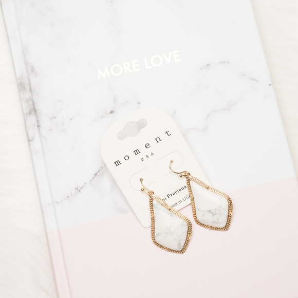 Jewelry - New! Semi Precious Stone Kite Drop Earrings